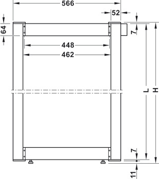 Aluminium framesysteem, Häfele Dresscode – service+ Op-Maat