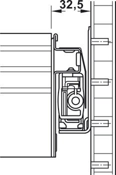 Hangmappenrek, Variant-S, in de breedte variabel, achter fronten en deuren