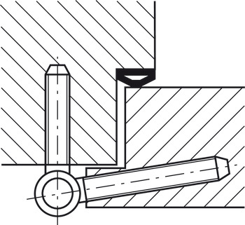 Stiftpaumelle-deurdeel, Simonswerk V 0020, voor binnendeuren met opdek tot 40 kg