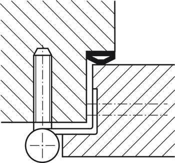 Stiftpaumelle-deurdeel, Simonswerk V 0030, voor binnendeuren met opdek tot 60 kg