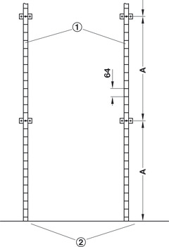 3-D-wand-/plafondbevestiging, Keku