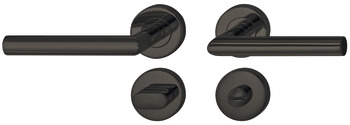 Deurkrukgarnituur, roestvast staal, Startec model  LDH 2171, zwart, PVD-geëpoxeerd