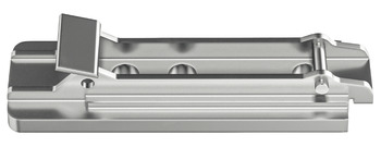 Montageplaat, Häfele Duomatic SM, zink-aluminiumlegering, met spaanplaatschroeven